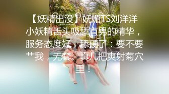 【妖精出没】妩媚TS刘洋洋 小妖精舌头吸舔直男的精华，服务态度好，舔硬了：要不要艹我，无套。真几把爽射菊穴里！